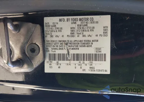 2014 Ford Transit Connect Xl from USA, damaged, VIN NM0LS6E7XE1149059